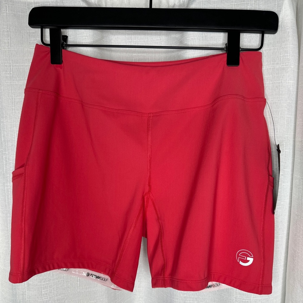 Women’s FORAY Golf Compression biker shorts size small geranio/pink  NWT